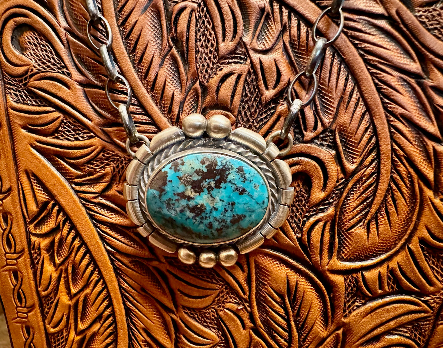 Kingman Turquoise Pendant Necklace