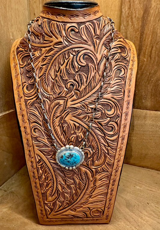 Kingman Turquoise Pendant Necklace