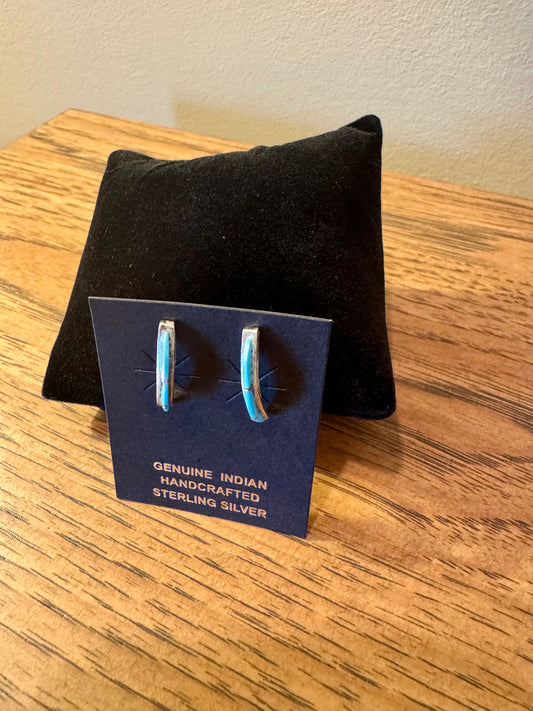 Turquoise Inlay Post Earrings