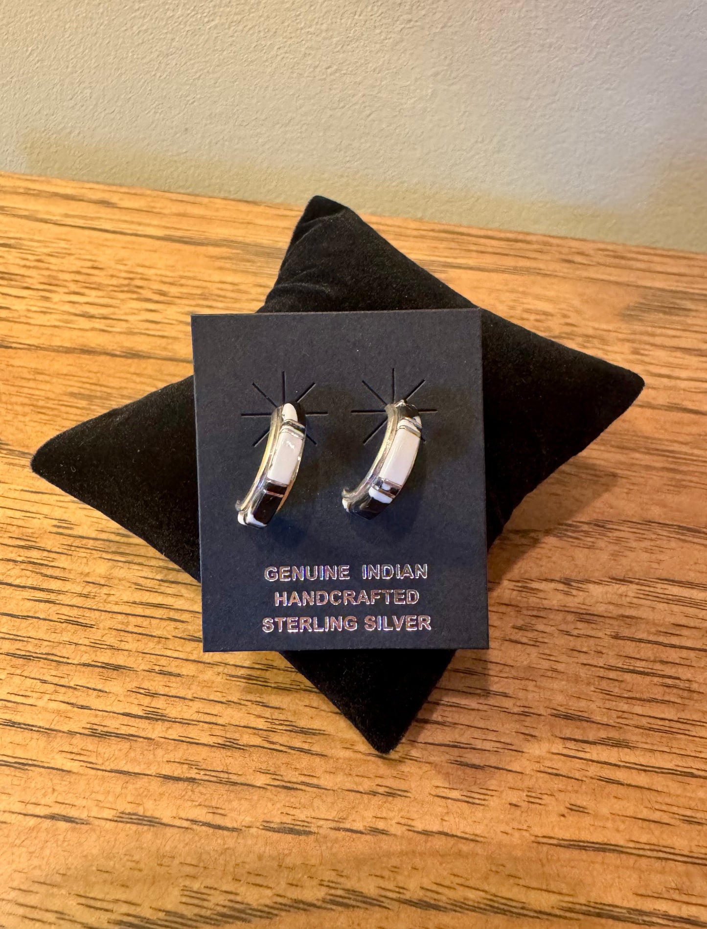 White Buffalo Half Hoop Earrings