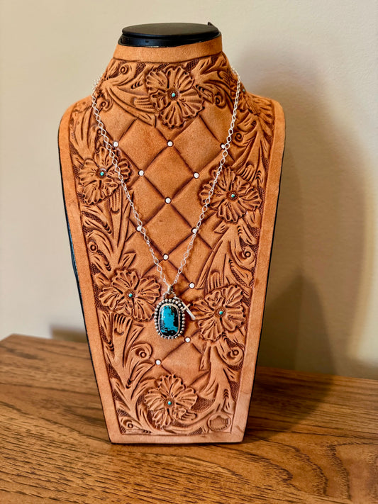 Blackjack Turquoise Necklace with Cross