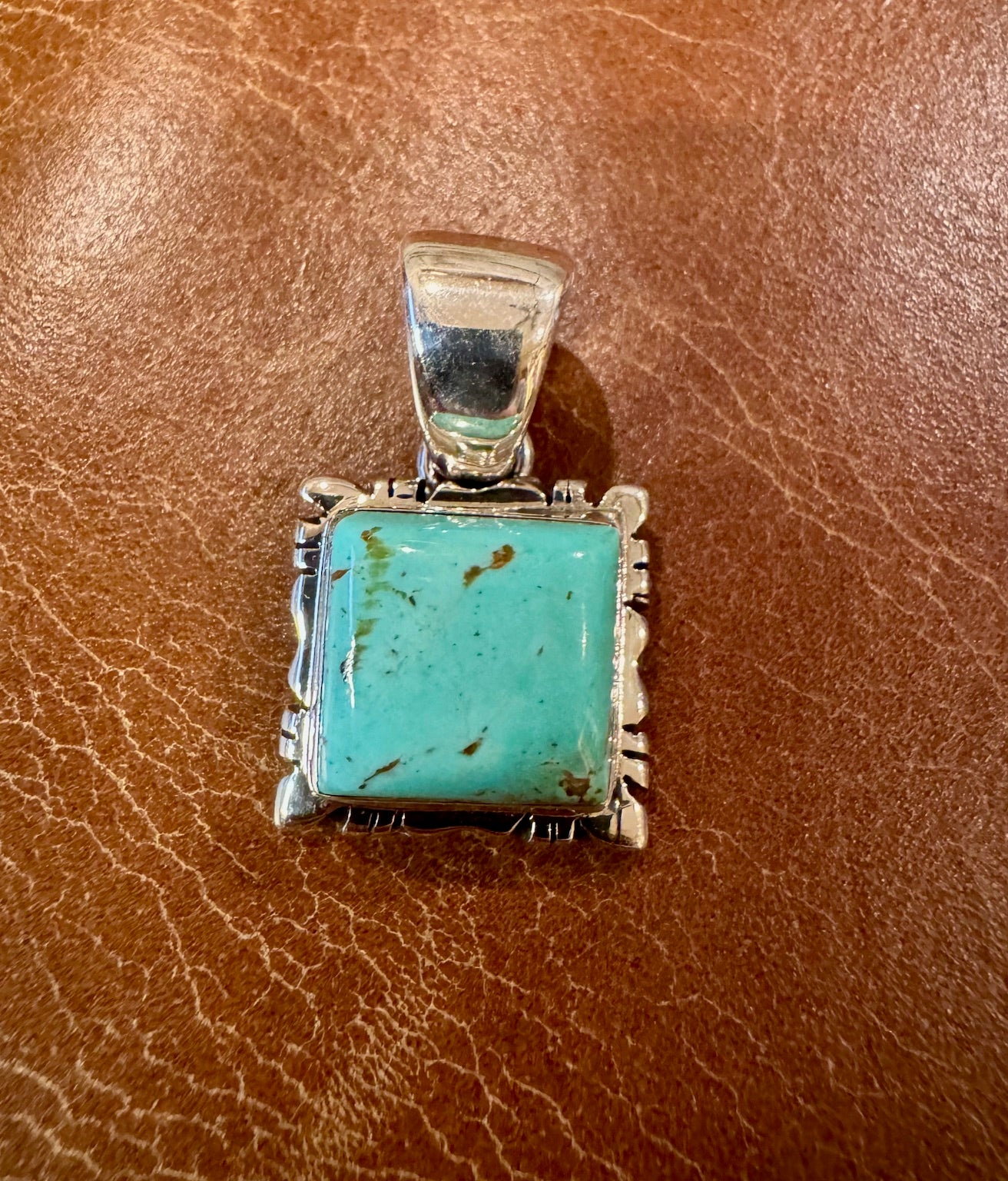 Small Square Royston Pendant