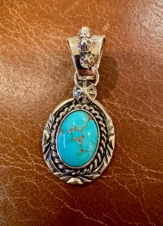 Round Royston Turquoise Pendant