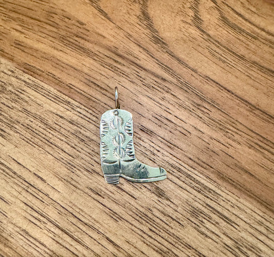 Sterling Silver Cowboy Boot Pendant